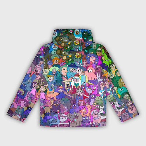 Женская ветровка Новогодний виммельбух / 3D-Белый – фото 2