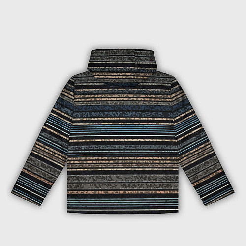 Женская ветровка Тёмный сине-коричневый текстурные полосы / 3D-Черный – фото 2
