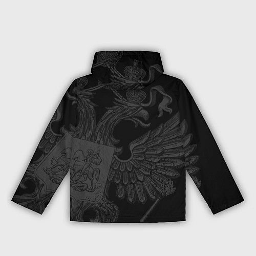 Женская ветровка Герб России - черный минимализм / 3D-Белый – фото 2