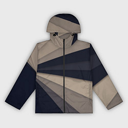 Ветровка с капюшоном женская Фрактальные линии, цвет: 3D-черный