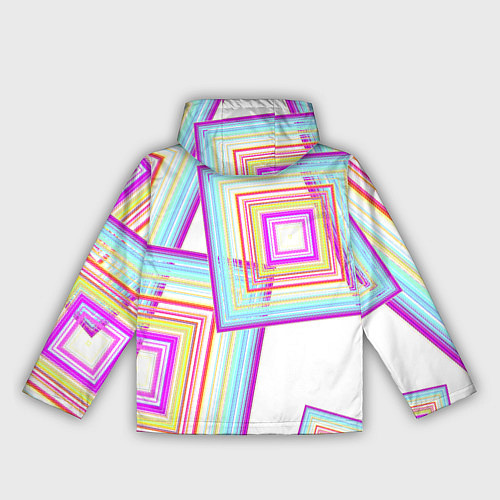 Женская ветровка Абстрактные квадраты / 3D-Белый – фото 2