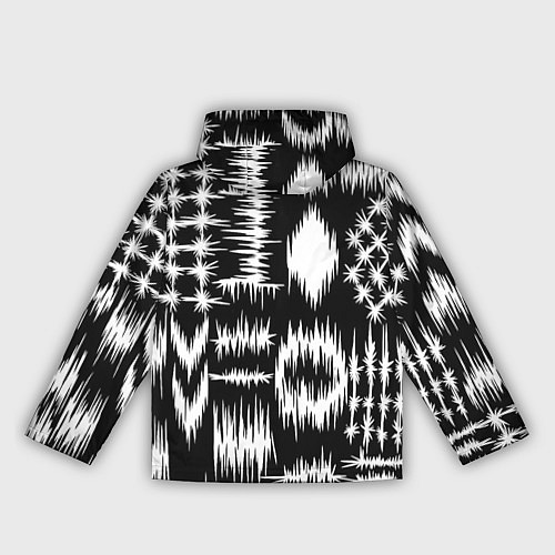 Женская ветровка Штриховка - геометрическая абстракция / 3D-Черный – фото 2