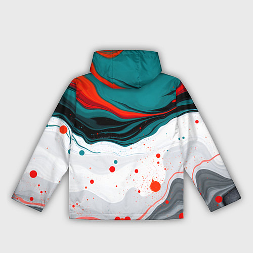 Женская ветровка Эбру красочная абстракция / 3D-Черный – фото 2