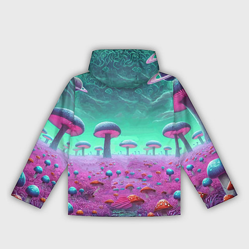 Женская ветровка Рик и Морту на сказочной грибной планете - нейроар / 3D-Белый – фото 2