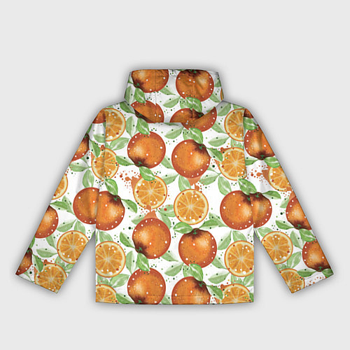 Женская ветровка Сочные апельсины и дольки апельсинов / 3D-Белый – фото 2