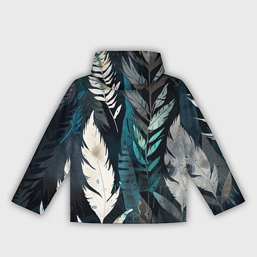 Женская ветровка Перья и листья / 3D-Черный – фото 2