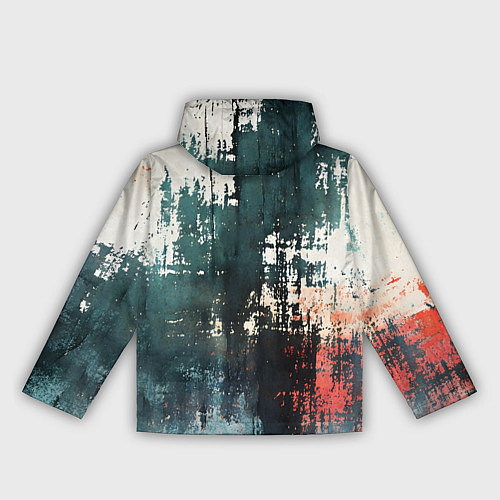 Женская ветровка Чёрно-красная ржавчина на белом фоне / 3D-Белый – фото 2