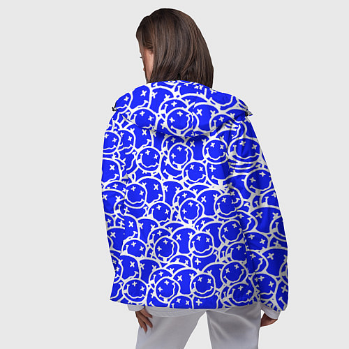 Женская ветровка Nirvana logo blue / 3D-Черный – фото 4
