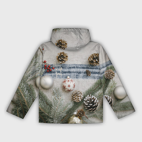 Женская ветровка Новогодние украшения / 3D-Белый – фото 2