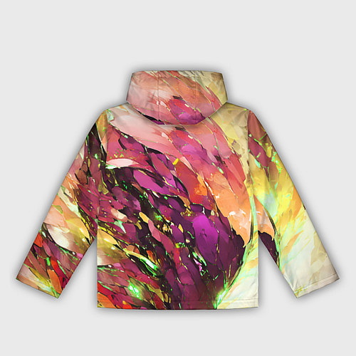 Женская ветровка Красно-жёлтая абстракция / 3D-Белый – фото 2