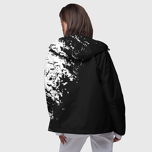 Женская ветровка Portal краски черно белый / 3D-Черный – фото 4