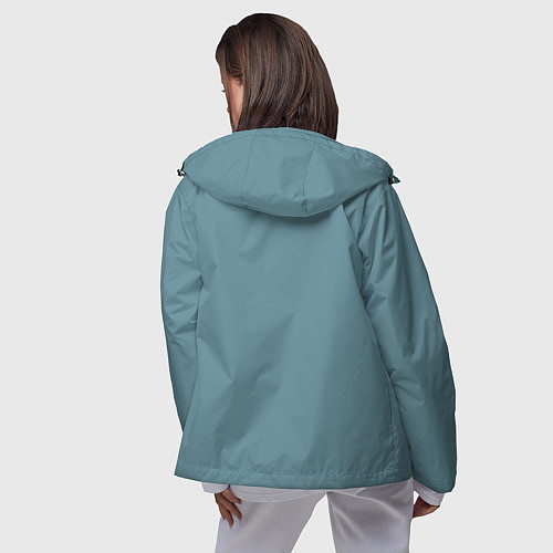 Женская ветровка Яркое сердце из кораллов в морском стиле / 3D-Черный – фото 4