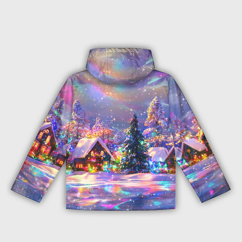 Женская ветровка Дух рождества - зимние домики / 3D-Белый – фото 2