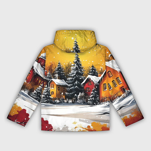 Женская ветровка Новогодний двор / 3D-Белый – фото 2