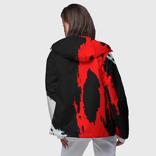 Женская ветровка Rainbow six краски абстрактные / 3D-Черный – фото 4