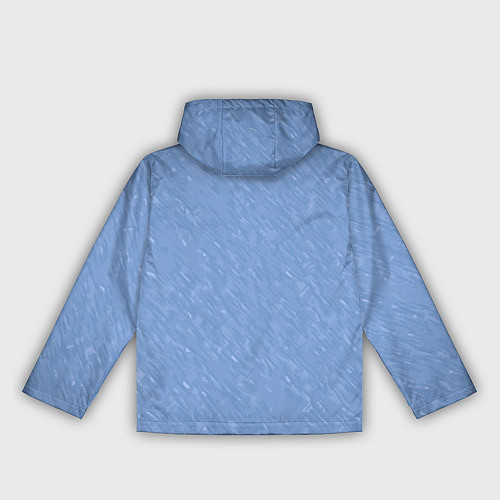 Женская ветровка Холодный голубой текстурированный однотонный / 3D-Черный – фото 2