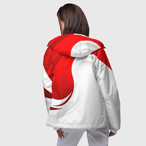 Женская ветровка Россия - красный и белый / 3D-Черный – фото 4