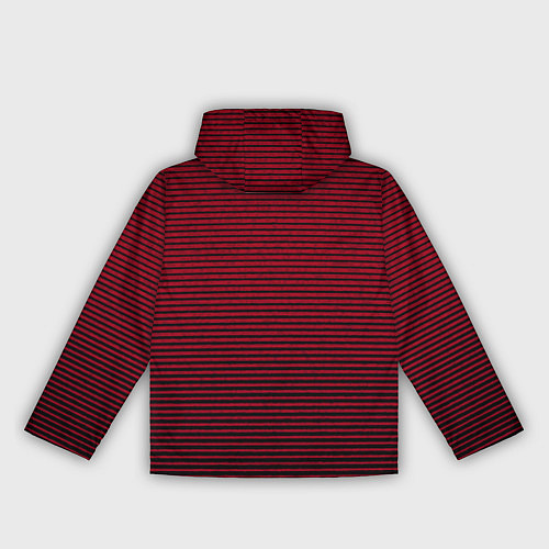 Женская ветровка Красный текстурированный в чёрную полоску / 3D-Черный – фото 2