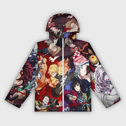 Ветровка с капюшоном женская Клинок, рассекающий демонов аниме, цвет: 3D-белый