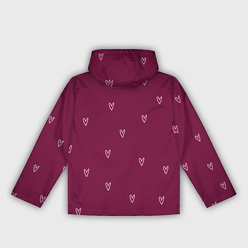 Женская ветровка Сердца ко дню Святого Валентина / 3D-Черный – фото 2