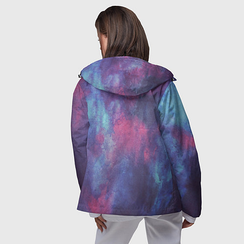 Женская ветровка Тай-дай космос / 3D-Черный – фото 4