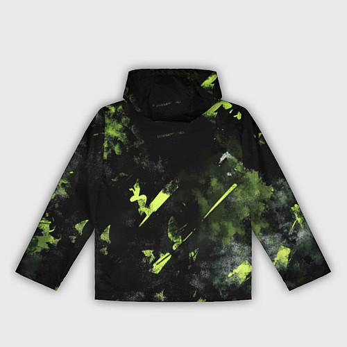 Женская ветровка Зеленая краска в виде камуфляжа / 3D-Белый – фото 2