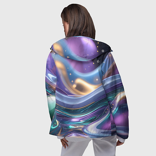 Женская ветровка Космическая краска / 3D-Черный – фото 4