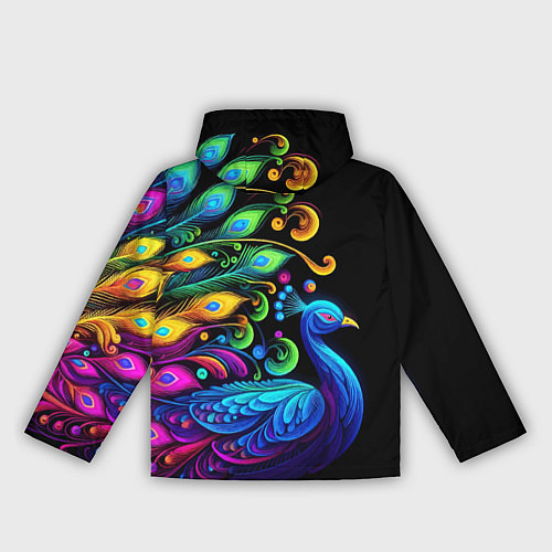 Женская ветровка Neon peacock - art / 3D-Белый – фото 2