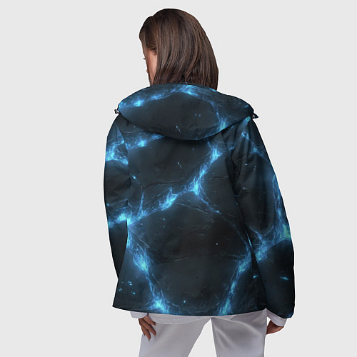 Женская ветровка Синий свет из черной плиты / 3D-Черный – фото 4