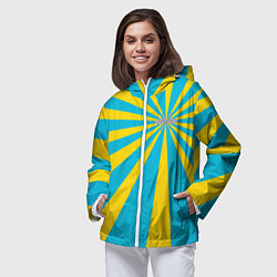 Ветровка с капюшоном женская Военно-воздушные силы, цвет: 3D-белый — фото 2