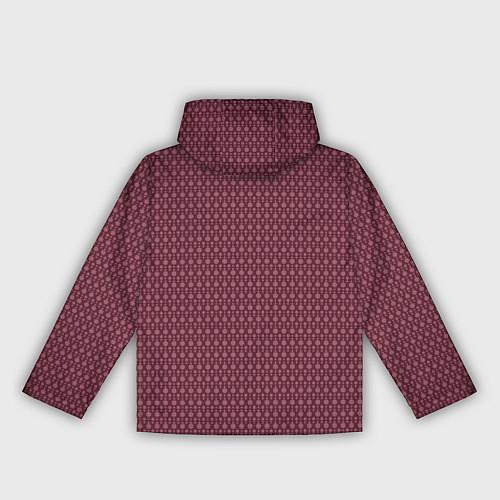 Женская ветровка Тёмный пыльно-розовый паттерн в горошек / 3D-Черный – фото 2