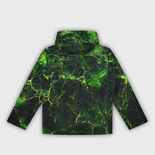 Женская ветровка Зеленая ядовитая текстура / 3D-Белый – фото 2