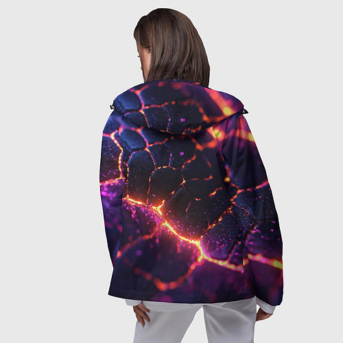 Женская ветровка Текстура вулкана / 3D-Черный – фото 4