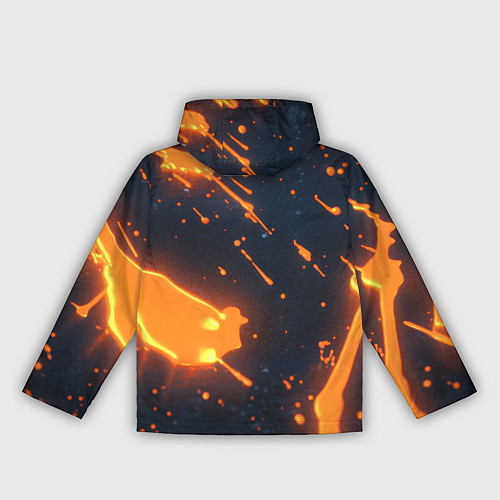 Женская ветровка Оранжевая краска в движении / 3D-Черный – фото 2