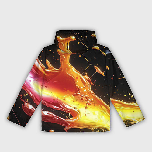 Женская ветровка Динамичная краска текстура / 3D-Черный – фото 2