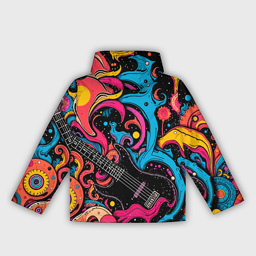 Женская ветровка Psychedelic abstract guitar / 3D-Черный – фото 2
