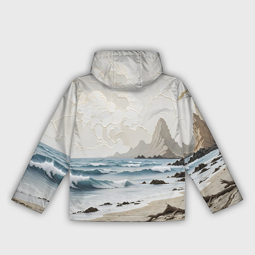 Женская ветровка Нежный морской пейзаж / 3D-Белый – фото 2