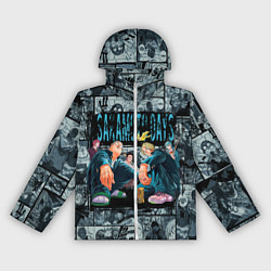 Ветровка с капюшоном женская Дни сакамото главные герои, цвет: 3D-белый