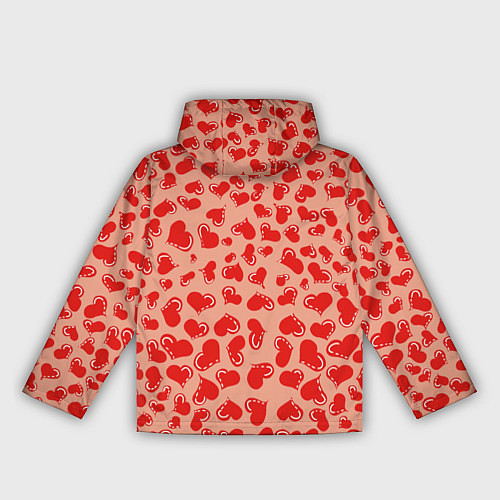 Женская ветровка Сердца любви / 3D-Черный – фото 2