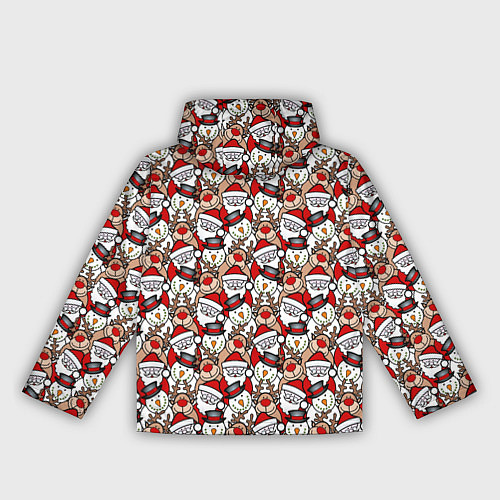 Женская ветровка Деды Морозы олени снеговики / 3D-Белый – фото 2