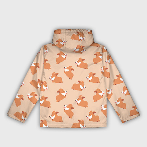 Женская ветровка Паттерн с забавными щенками породы корги / 3D-Белый – фото 2