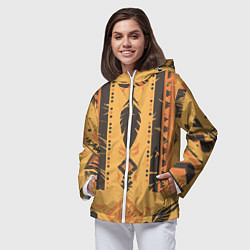 Ветровка с капюшоном женская Прикид индейца, цвет: 3D-белый — фото 2