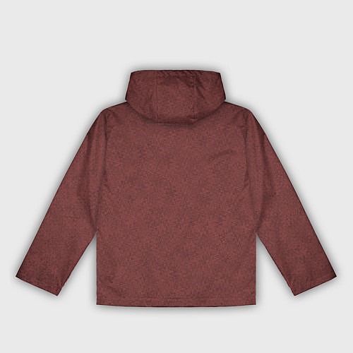 Женская ветровка Красно-коричневый текстурный однотонный / 3D-Белый – фото 2