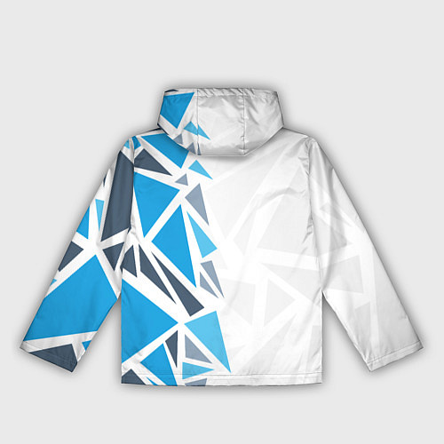 Женская ветровка Бмв - фрагментация синяя / 3D-Белый – фото 2