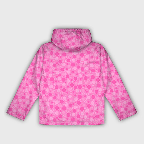 Женская ветровка Малиново розовые пузыри и горохи / 3D-Белый – фото 2