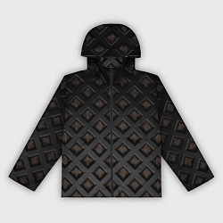 Ветровка с капюшоном женская Геометрический узор, цвет: 3D-черный