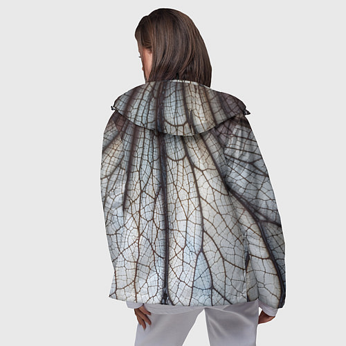 Женская ветровка Прожилки растения / 3D-Черный – фото 4