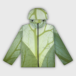 Ветровка с капюшоном женская Макро съемка листа, цвет: 3D-черный