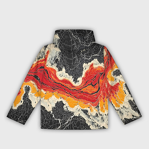 Женская ветровка Красно-черная потертая текстура / 3D-Белый – фото 2