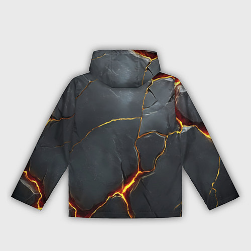 Женская ветровка Серая текстура с золотым изломом / 3D-Белый – фото 2